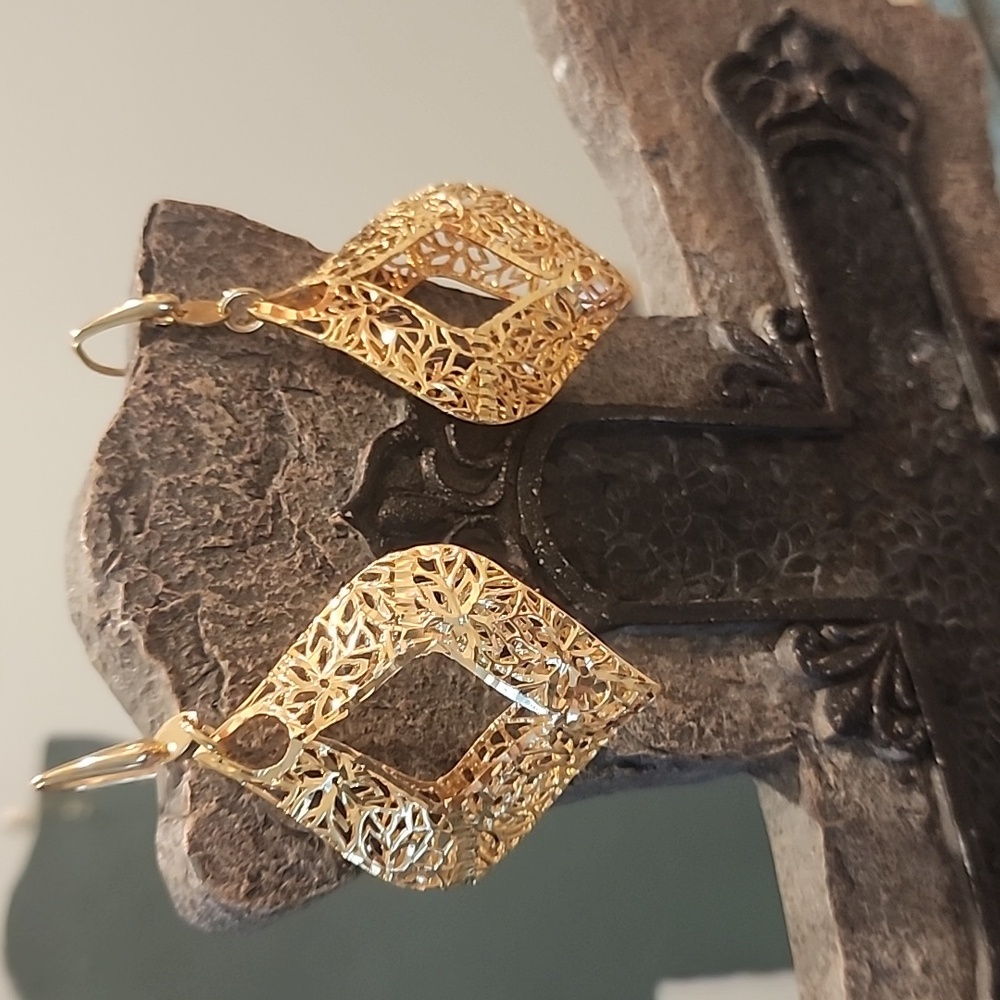 18 kt gold over sterling drop earrings
